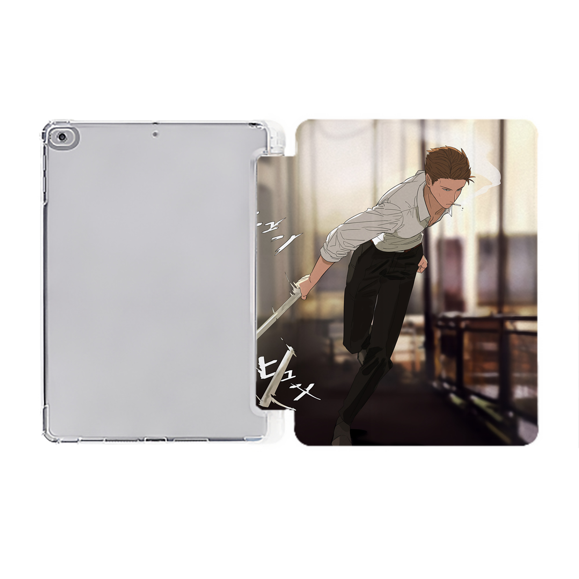 （画像用） SPY×FAMILY间谍家家酒 IPad ケース ペン収納付き 三つ折りスタンド PUレザー×シリコン 対応機種9.5/10.5/10.9インチ